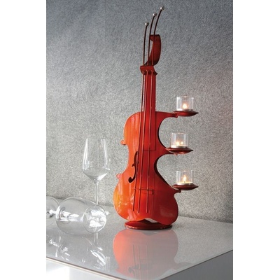 GILDE HANDWERK Svícen Violina oranžová