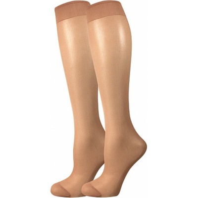 Lady B Podkolienky dámske NYLON knee-socks 20 DEN 5 párov tmavo béžové