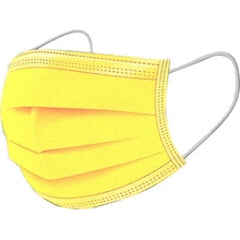 A.L.K.A. Ochranné rúška žlté jednorazové 3-vrstvové 10 ks
