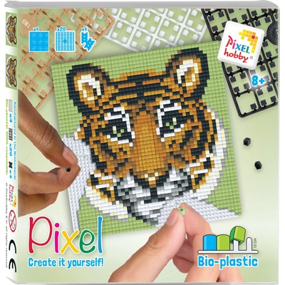 Pixelhobby Мозайка с пиксели Classic, Pixelhobby, 48x48 пиксела - Тигър (44036)