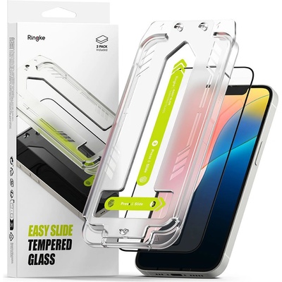 Ringke - Easy Slide Tempered Glass (2 Броя) - iPhone 16e - черен
