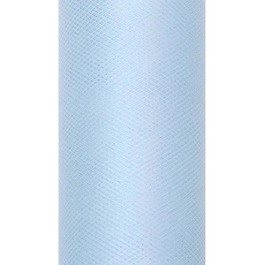 PartyDeco Гладък тюл - синьо небе - синьо 0, 3 x 9 м