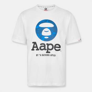 AAPE Тениска AAPE Men's OG Moon Face Oversized T-Shirt - White