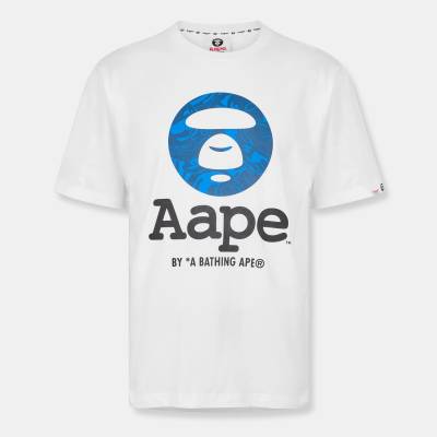 AAPE Тениска AAPE Men's OG Moon Face Oversized T-Shirt - White