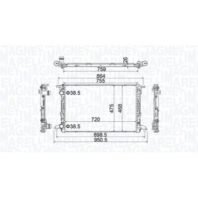 Chladič, chlazení motoru MAGNETI MARELLI 350213208900