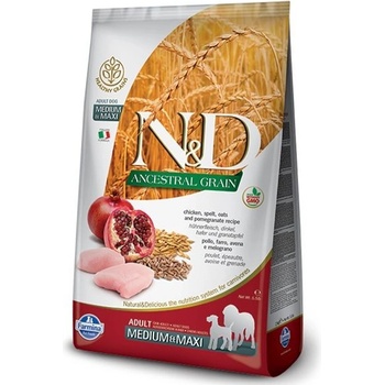 N&D Ancestral Grain Low Grain Light Medium & Maxi chicken and pomegranate 2,5 kg