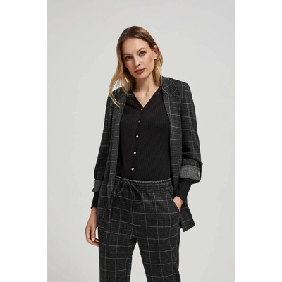 Moodo Сако с квадрати и навити ръкави Moodo Moodo | Cheren | ЖЕНИ | XS