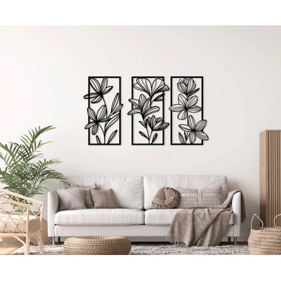 Karls DESIGN Drevený obraz na stenu - Flower - 75x115