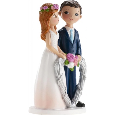 Svatební figurka na dort velké srdce 16cm Dekora
