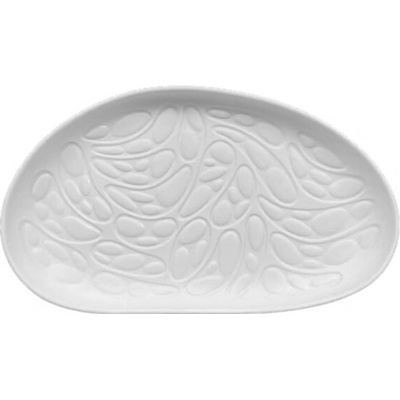 Mělký talíř Cookplay Rex M 26 × 15 × 2,5 cm, bílý s glazurou