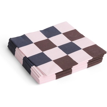 Hay Pattern Хартиени салфетки 40 x 40 см, светлорозово-бордо-черно каре, 20 бр (AE732-E140-AP97)