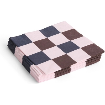 Hay Pattern Хартиени салфетки 40 x 40 см, светлорозово-бордо-черно каре, 20 бр (AE732-E140-AP97)