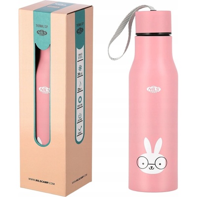 Nils Camp Termohrnek NCB12 králík růžový 500 ml