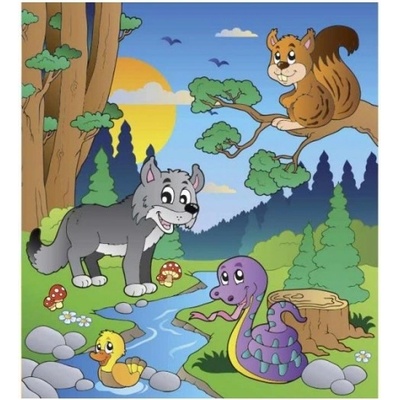 DIMEX ART Флизелинов фототапет животни в гората 225 x 250 см