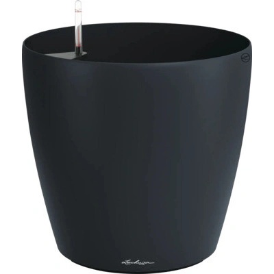 Lechuza Samozavlažovací kvetináč Classico Color plast 35 x 33 cm tm.sivý