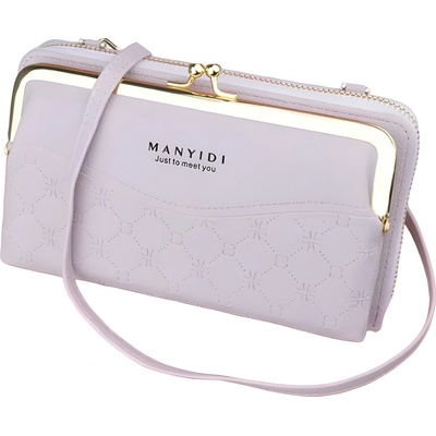 HARAHU Crossbody Peňaženka LE-25221 Slabo Ružová