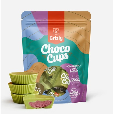 Grizly Choco Cups matcha & malina 120 g