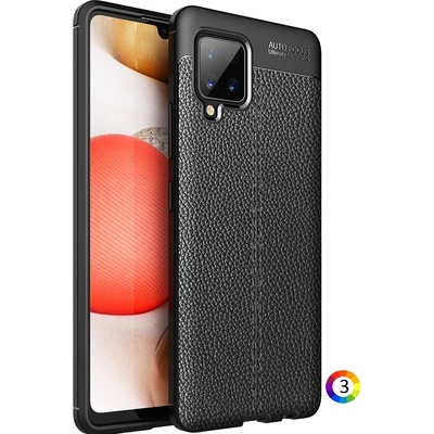 Samsung Galaxy A42 5G Удароустойчив Litchi Skin Калъф и Протектор