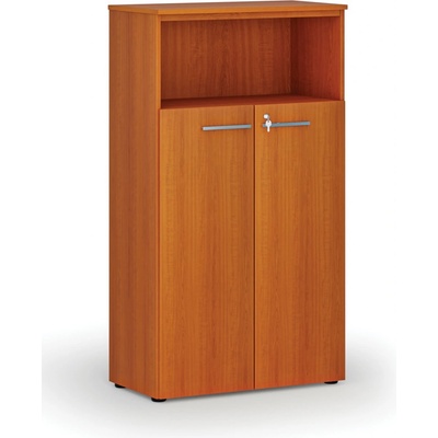 Primo Kombinovaná kancelárska skriňa WOOD, dvere na 3 poschodia, 1434 x 800 x 420 mm, čerešňa