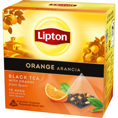 Lipton Orange černý čaj 20 čajových sáčků