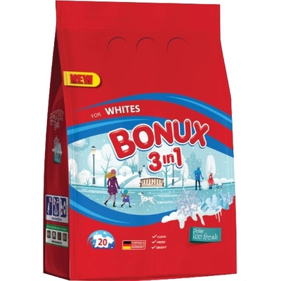 Bonux Ice Fresh Prací prášok na bielu bielizeň 8,12 kg