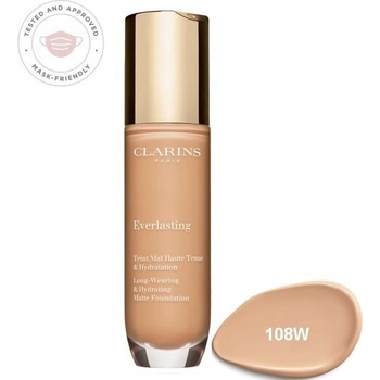 Clarins Dlhotrvajúci hydratačný make-up s matným efektom Everlasting Long-Wearing & Hydrating Matte Foundation 108W 30 ml