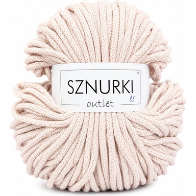 Bobbiny Sznurki outlet - 5mm Sznurki - 5mm: Pastel pink melange