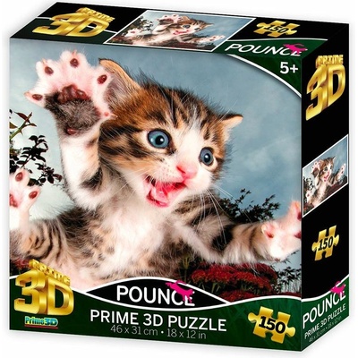 PRIME 3D Skákající kočka: Chicken 3D 150 dílků