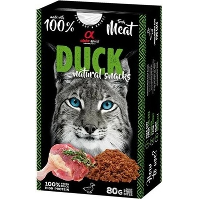 Alpha Spirit Cat Naturals Sušené kačacie mäso 80 g