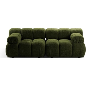Micadoni Зелен модулен диван от букле 188 cm Bellis - Micadoni Home (MIC_2S_213_F1_BELLIS5)