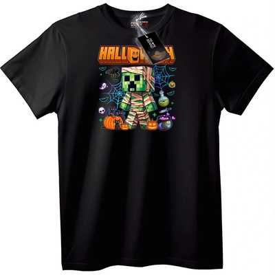 NOONEBRAND Тениска Хелоуин Мумия от Minecraft - 2XL, White