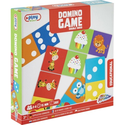 Domino papierové s obrázkami 28 ks