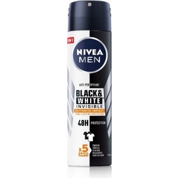 Image 1 of Nivea Men Black & White Invisible Ultimate Impact Дезодорант спрей против изпотяване за мъже 150 мл
