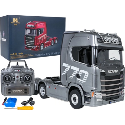 Ramiz Auto na diaľkové ovládanie SCANIA 770S RTR 1:18 R/C kamión Sivý