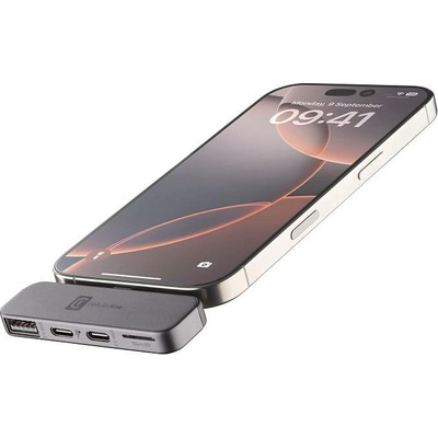 Cellularline Hub OTG Plug & Play, USB-C, 4 порта, сив 14496