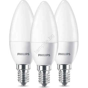 Image 1 of Philips К-кт 3бр. LED крушки Philips B35 E14/5, 5W/230V 2700K (P2248)
