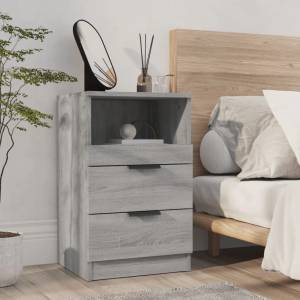 vidaXL Нощни шкафчета Сив Сонома Standard Engineered wood (817041)