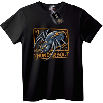 NOONEBRAND Тениска Паяк с Мълния - S, Black