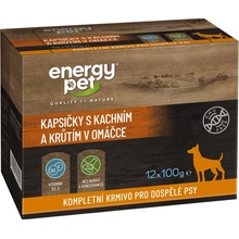 Energy Pet Kapsičky s kachním a krůtím v omáčce 12 x 100 g