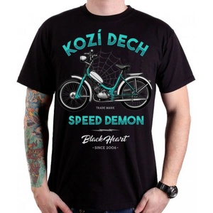 Black heart тениска улица мъжки - kozÍ dech - black heart - 001-0016-blk