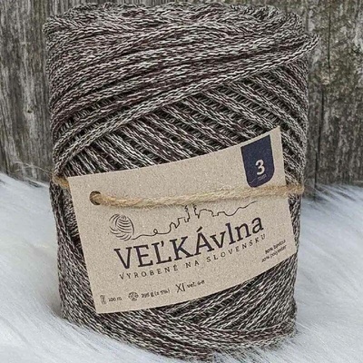 Velká vlna Špagát 3mm Čokoláda se šlehačkou