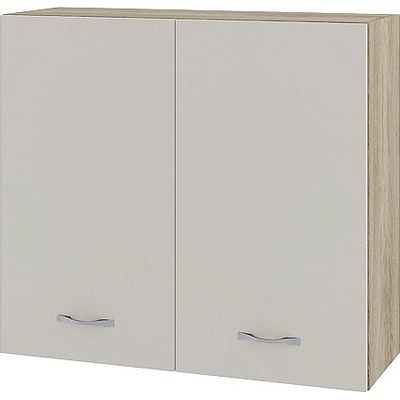 ИРИМ Горен шкаф с две врати и рафт Сити АРС-4 дъб сонома арвен / сатен 80 см