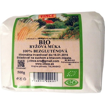 Vince BIO 100% Bezlepková ryžová celozrnná múka 500 g