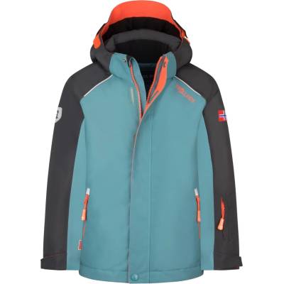 TROLLKIDS Детско ски яке Trollkids Kid's Holmenkollen Snow Jacket Pro Ski jacket - Stormy Blue / Black / Flame Orange - размер 92 (EU) (703-2238-1511)