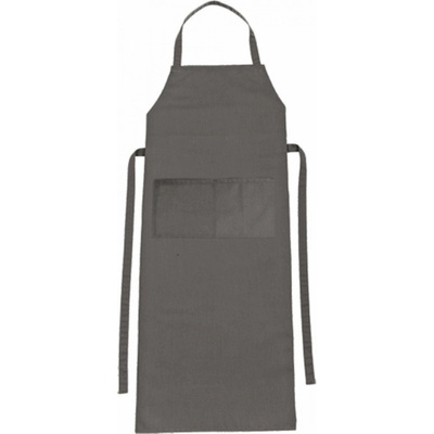 CG Workwear Zástěra Verona s laclem a kapsou 90x75 cm Šedá 90x75 cm CGW1146