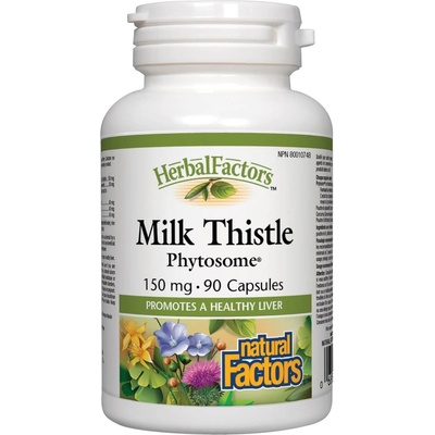 Natural Factors Herbal Factors Milk Thistle Phytosome, 90 капсули, Natural Factors