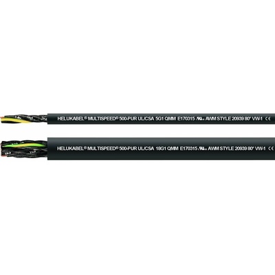 Helu 24398-1000 kabel pro energetické řetězy M-SPEED 500-C-PUR UL 12 G 1.5 mm² černá 1000 m
