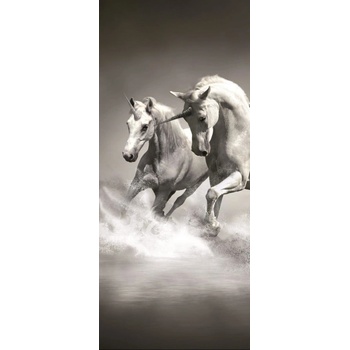 ForWall Fototapeta na dveře Cválající koně vlies rozměry 91 x 211 cm
