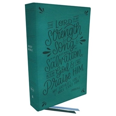 Nkjv, Thinline Bible, Verse Art Cover Collection, Leathersoft, Teal, Red Letter, Thumb Indexed, Comfort Print: Holy Bible, New King James Version Thomas Nelson Imitation Leather