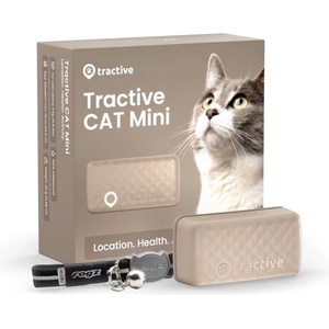 Tractive GPS CAT Mini + нашийник - проследяване на местоположението и активността на вашата котка - кафяво GPS приемници